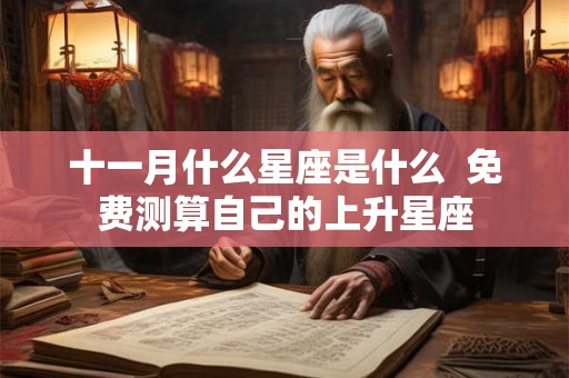 十一月什么星座是什么  免费测算自己的上升星座
