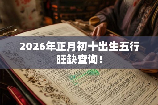 2026年正月初十出生五行旺缺查询！