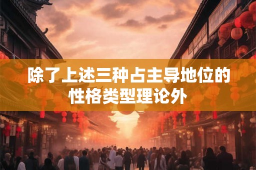 除了上述三种占主导地位的性格类型理论外