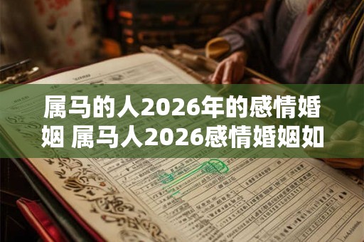 属马的人2026年的感情婚姻 属马人2026感情婚姻如何
