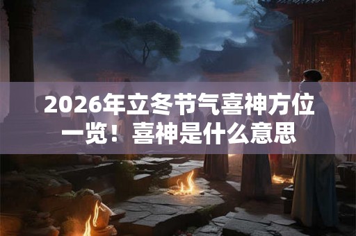 2026年立冬节气喜神方位一览！喜神是什么意思