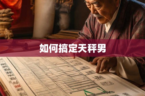 如何搞定天秤男