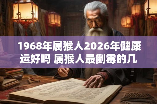 1968年属猴人2026年健康运好吗 属猴人最倒霉的几年 1968年属猴人2026年健康运好吗 属猴人最倒霉的几年