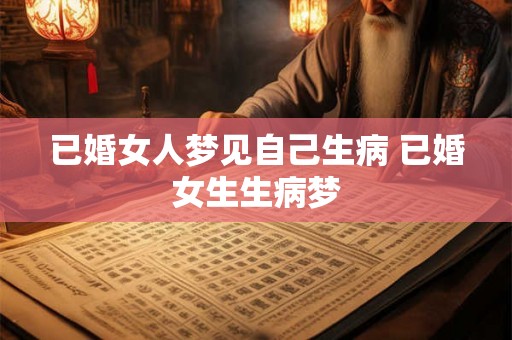已婚女人梦见自己生病 已婚女生生病梦