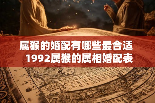 属猴的婚配有哪些最合适  1992属猴的属相婚配表
