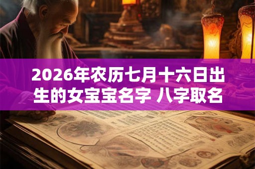 2026年农历七月十六日出生的女宝宝名字 八字取名
