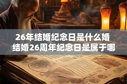 26年结婚纪念日是什么婚 结婚26周年纪念日是属于哪种婚姻纪念日 26年结婚纪念日是什么婚 结婚26周年纪念日是属于哪种婚姻纪念日