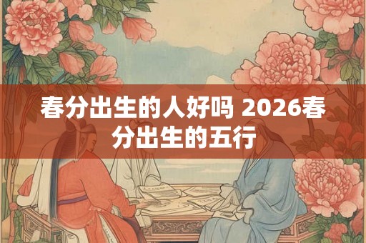 春分出生的人好吗 2026春分出生的五行