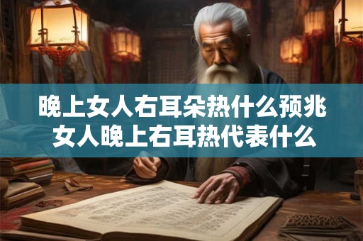 晚上女人右耳朵热什么预兆 女人晚上右耳热代表什么