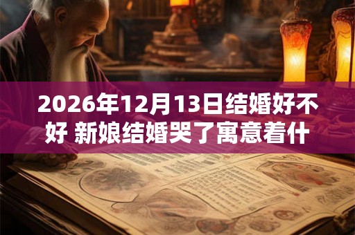 2026年12月13日结婚好不好 新娘结婚哭了寓意着什么 2026年12月13日结婚好不好 新娘结婚哭了寓意着什么