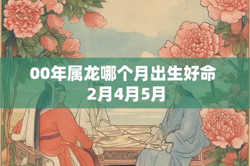 00年属龙哪个月出生好命 2月4月5月