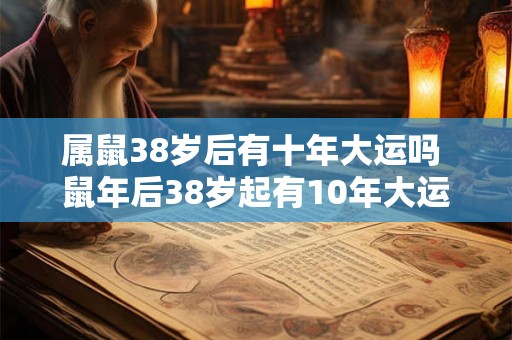 属鼠38岁后有十年大运吗 鼠年后38岁起有10年大运吗 属鼠38岁后有十年大运吗 鼠年后38岁起有10年大运吗