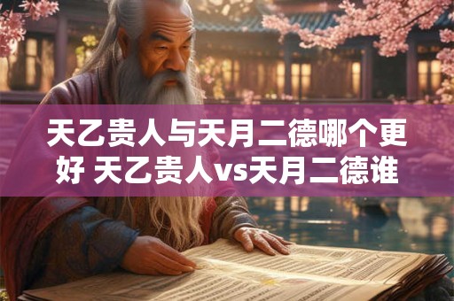 天乙贵人与天月二德哪个更好 天乙贵人vs天月二德谁更佳