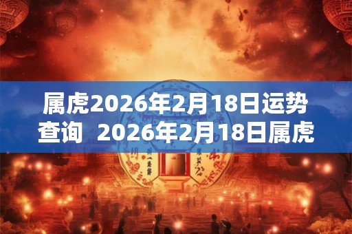属虎2026年2月18日运势查询  2026年2月18日属虎人运势