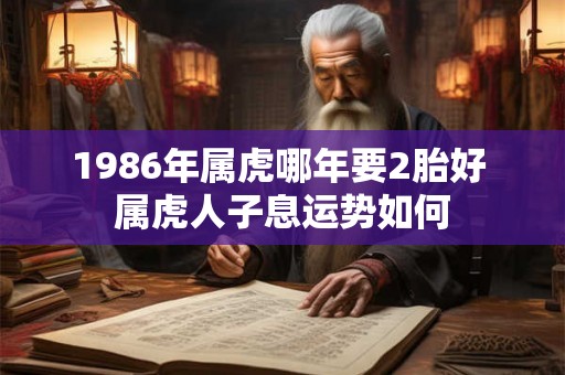 1986年属虎哪年要2胎好 属虎人子息运势如何