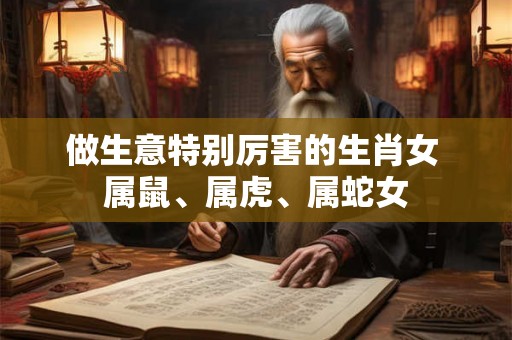 做生意特别厉害的生肖女 属鼠、属虎、属蛇女 做生意特别厉害的生肖女 属鼠、属虎、属蛇女