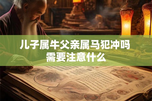 儿子属牛父亲属马犯冲吗 需要注意什么