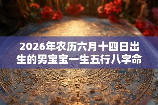2026年农历六月十四日出生的男宝宝一生五行八字命运详解