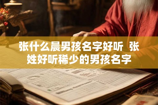 张什么晨男孩名字好听  张姓好听稀少的男孩名字