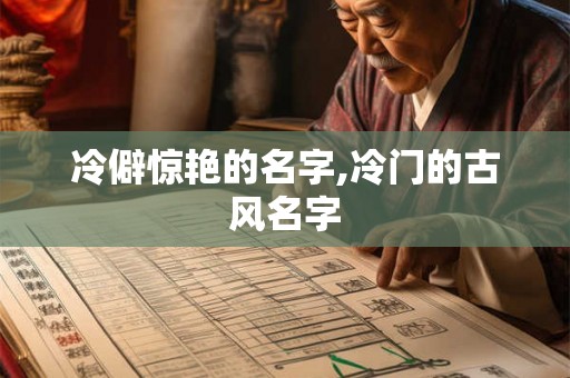 冷僻惊艳的名字,冷门的古风名字 冷僻惊艳的名字,冷门的古风名字