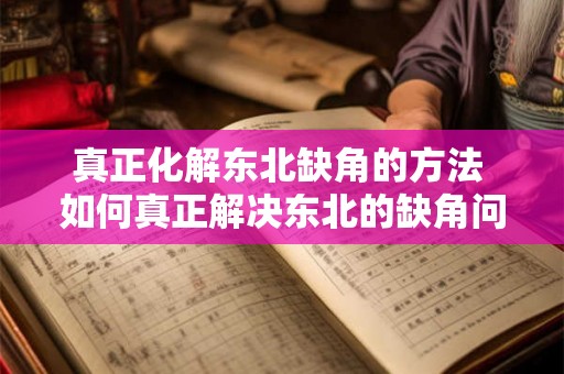 真正化解东北缺角的方法 如何真正解决东北的缺角问题