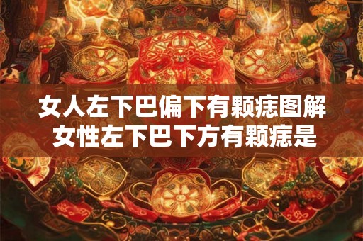 女人左下巴偏下有颗痣图解 女性左下巴下方有颗痣是什么寓意