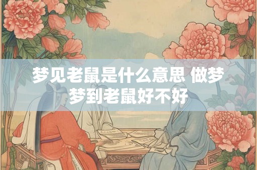 梦见老鼠是什么意思 做梦梦到老鼠好不好 梦见老鼠是什么意思 做梦梦到老鼠好不好