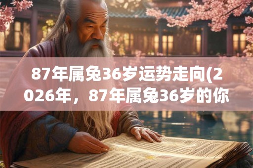 87年属兔36岁运势走向(2026年，87年属兔36岁的你的运势会如何发展？)