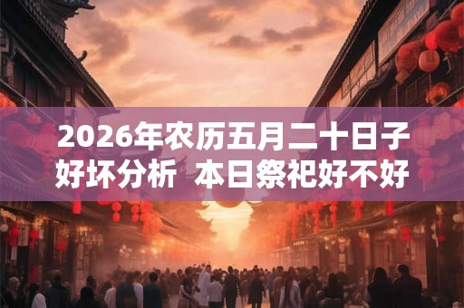 2026年农历五月二十日子好坏分析 本日祭祀好不好 2026年农历五月二十日子好坏分析 本日祭祀好不好