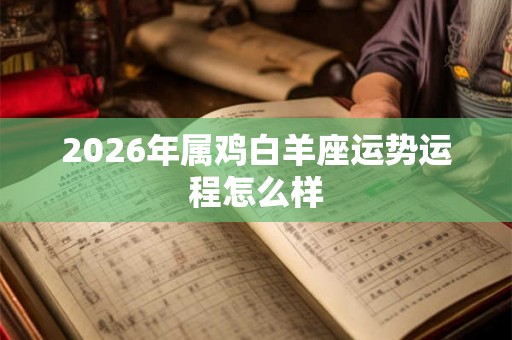 2026年属鸡白羊座运势运程怎么样