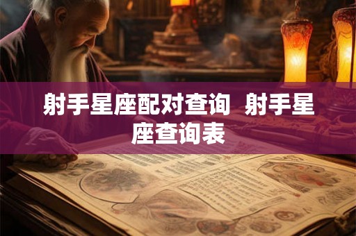 射手星座配对查询  射手星座查询表