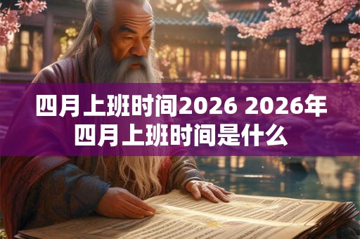 四月上班时间2026 2026年四月上班时间是什么
