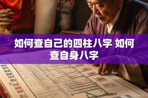 如何查自己的四柱八字 如何查自身八字 如何查自己的四柱八字 如何查自身八字