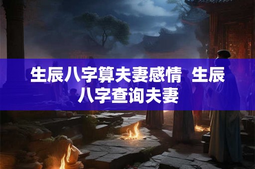 生辰八字算夫妻感情  生辰八字查询夫妻