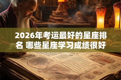 2026年考运最好的星座排名 哪些星座学习成绩很好