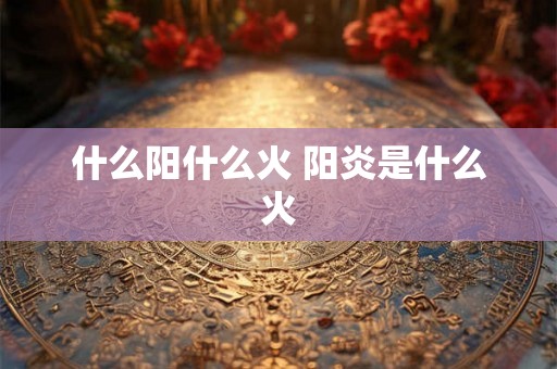 什么阳什么火 阳炎是什么火
