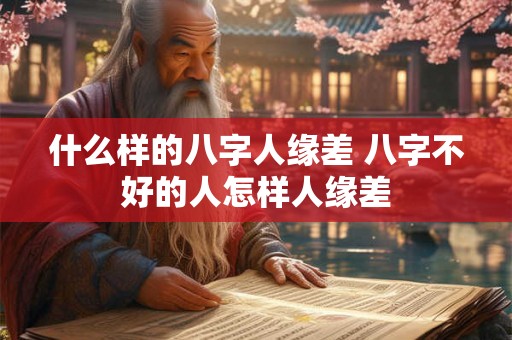 什么样的八字人缘差 八字不好的人怎样人缘差 什么样的八字人缘差 八字不好的人怎样人缘差