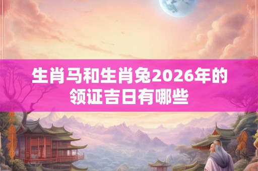 生肖马和生肖兔2026年的领证吉日有哪些 生肖马和生肖兔2026年的领证吉日有哪些