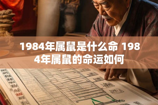 1984年属鼠是什么命 1984年属鼠的命运如何