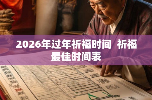 2026年过年祈福时间 祈福最佳时间表 2026年过年祈福时间 祈福最佳时间表