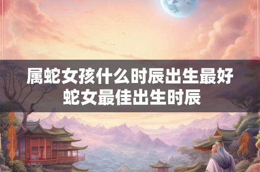 属蛇女孩什么时辰出生最好 蛇女最佳出生时辰 属蛇女孩什么时辰出生最好 蛇女最佳出生时辰