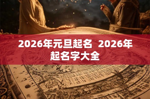 2026年元旦起名  2026年起名字大全