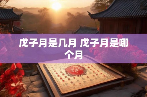 戊子月是几月 戊子月是哪个月