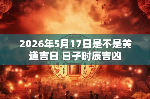 2026年5月17日是不是黄道吉日 日子时辰吉凶
