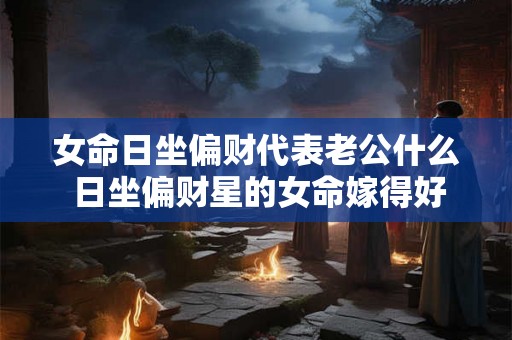 女命日坐偏财代表老公什么 日坐偏财星的女命嫁得好吗