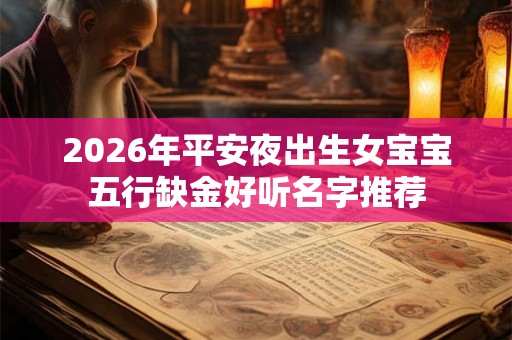 2026年平安夜出生女宝宝五行缺金好听名字推荐