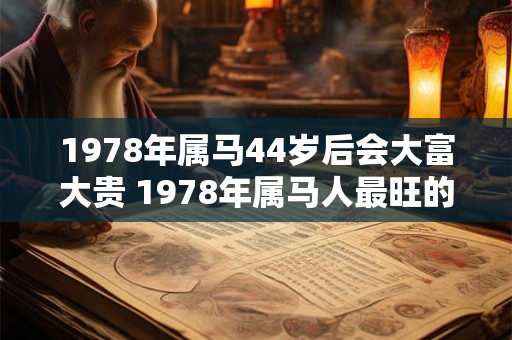 1978年属马44岁后会大富大贵 1978年属马人最旺的年龄