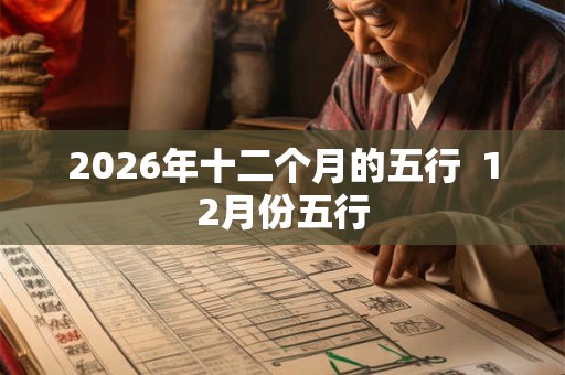 2026年十二个月的五行  12月份五行