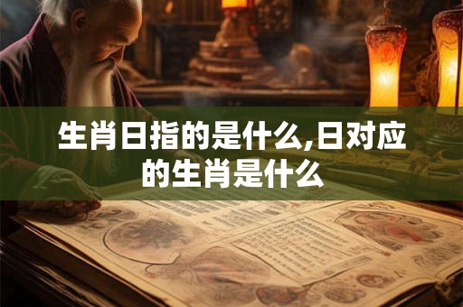生肖日指的是什么,日对应的生肖是什么