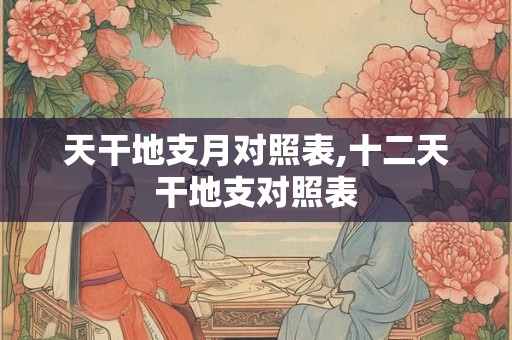 天干地支月对照表,十二天干地支对照表